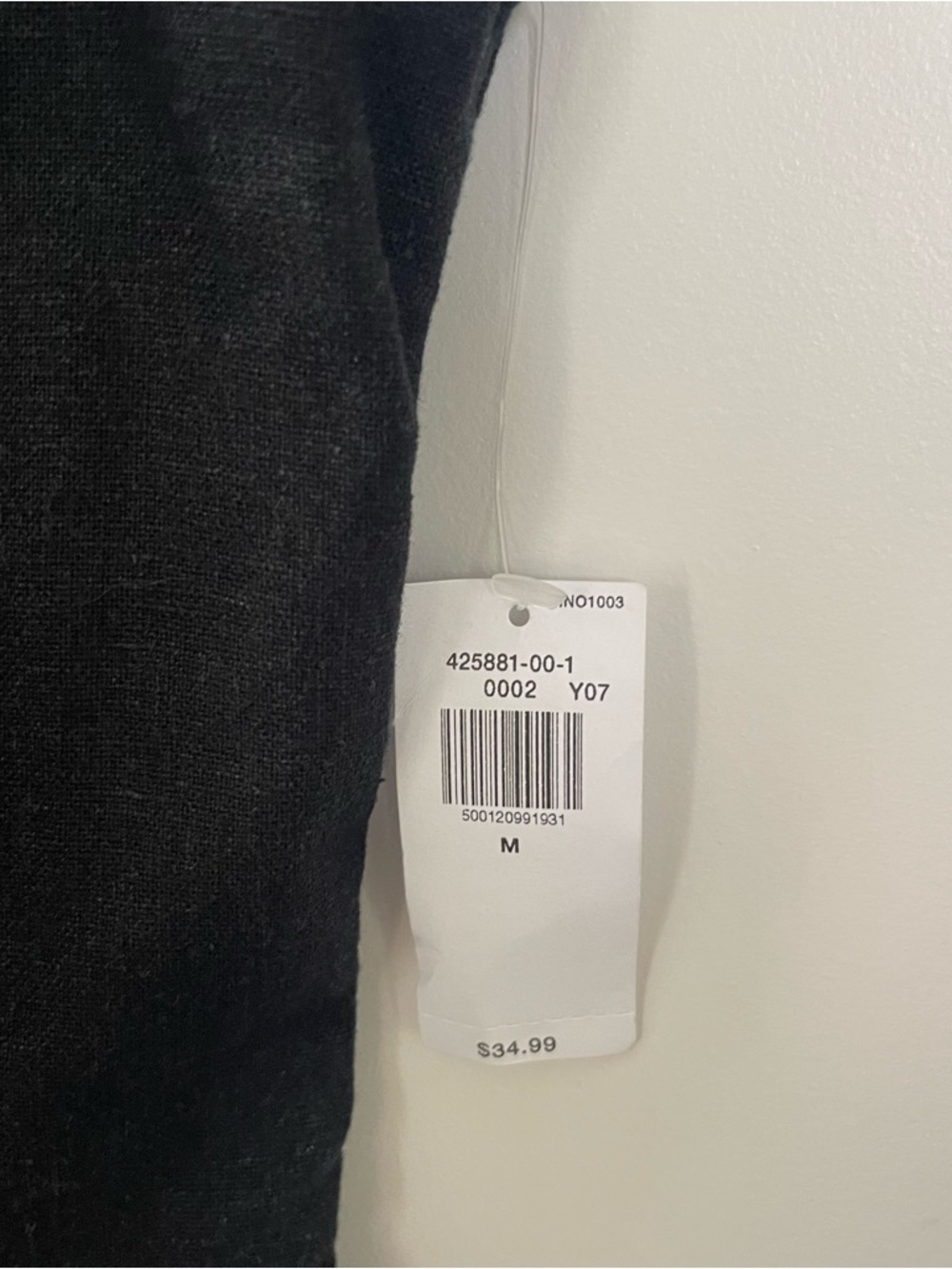 Old Navy Linen Blend Black Sleeveless Square Neck Dress Medium NWT - Picture 3 of 7